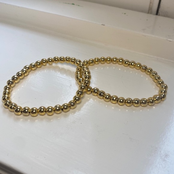 Gold Bead Bracelet Stack - Picture 2 of 4